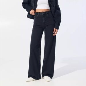 Pull&Bear Black wide leg Jeans